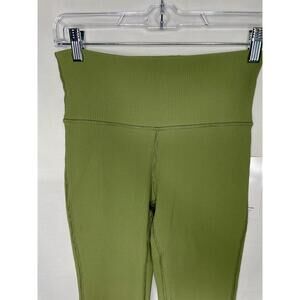 NWT ATHLETA Women's Elation Rib Crop Flare Pants Green - Size XS